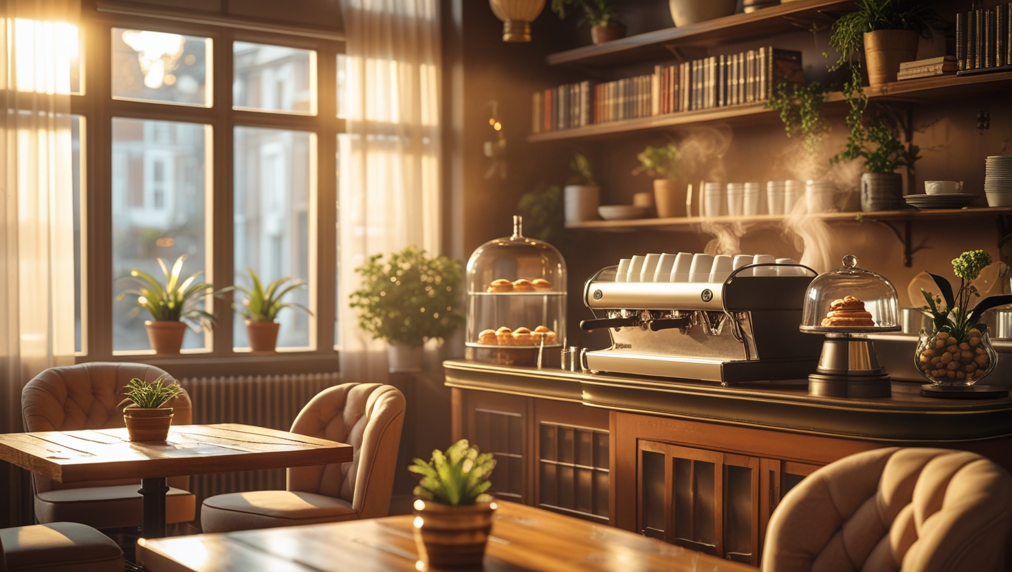 Cozy cafe interior